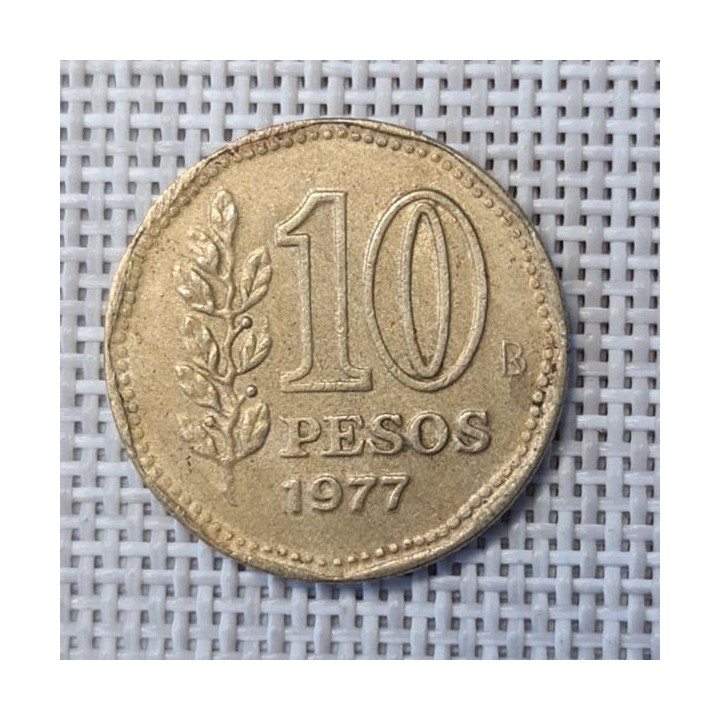 Argentina 10 Pesos 1977 KM-72 VF