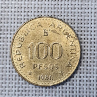 Argentina 100 Pesos 1980 KM-85a VF