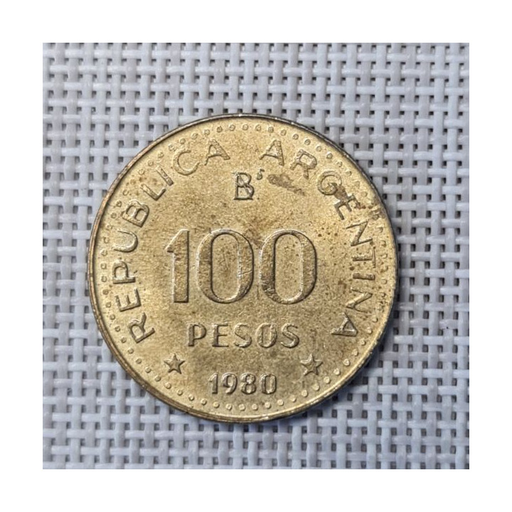 Argentina 100 Pesos 1980 KM-85a VF