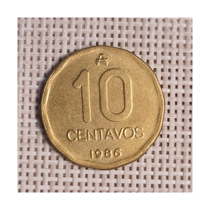 Argentina 10 Centavos 1986 KM-98 VF