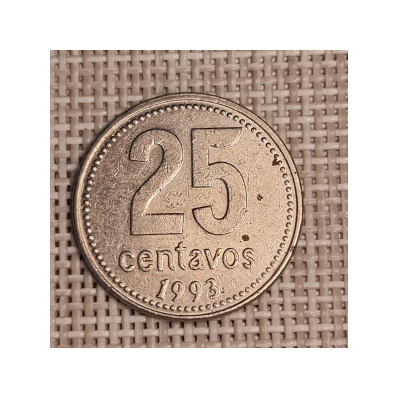 Argentina 25 Centavos 1993 KM-110a VF