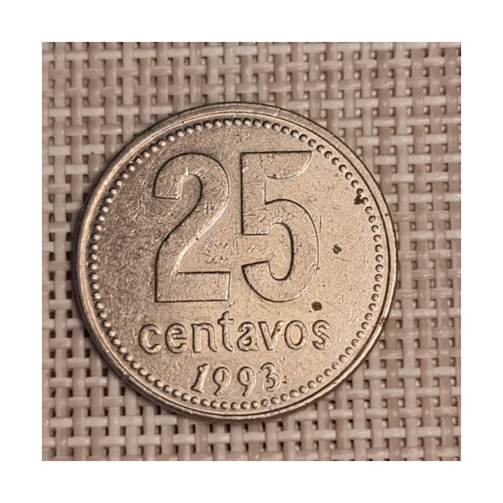 Argentina 25 Centavos 1993 KM-110a VF