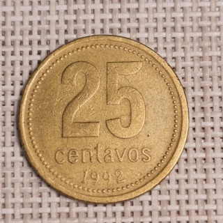 Argentina 25 Centavos 1992 KM-110.1 VF