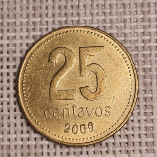 Argentina 25 Centavos 2009 KM-110.1 VF