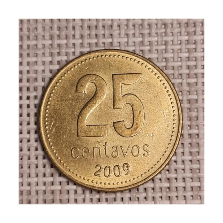Argentina 25 Centavos 2009 KM-110.1 VF