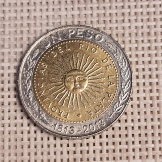 Argentina 1 Peso 2013 "National Coin" KM-112.4 VF