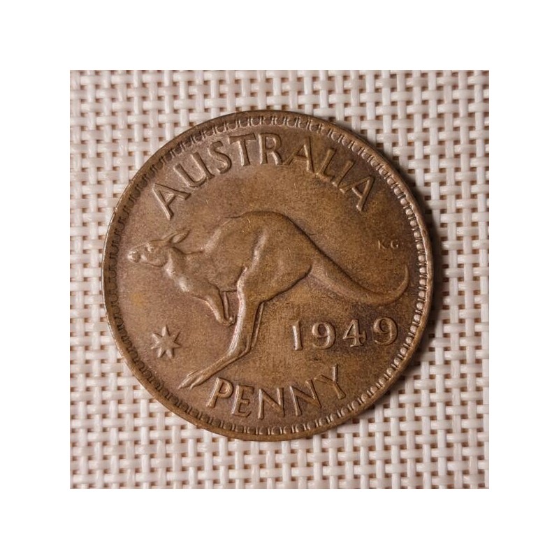 Australia 1 Penny 1949 KM-43 VF