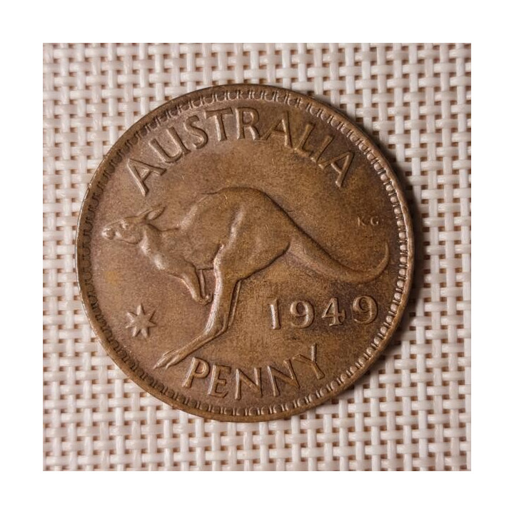 Australia 1 Penny 1949 KM-43 VF