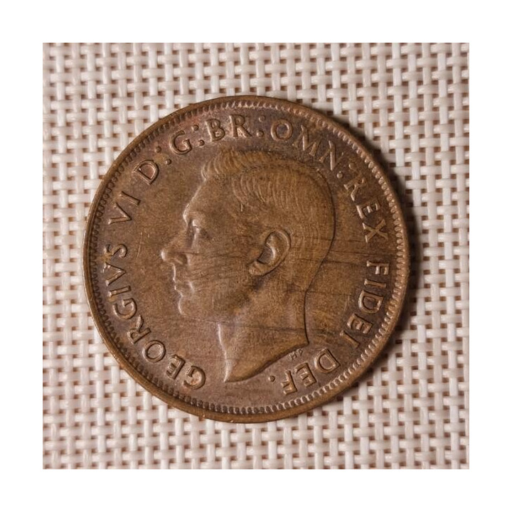 Australia 1 Penny 1949 KM-43 VF