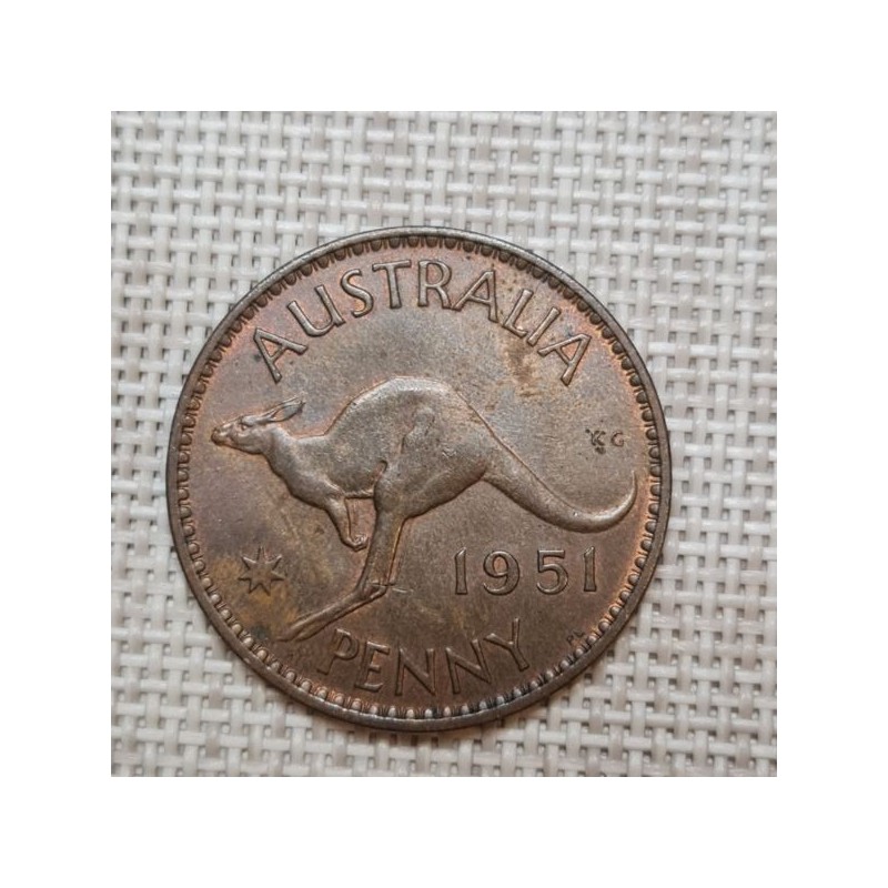 Australia 1 Penny 1951 KM-43 VF
