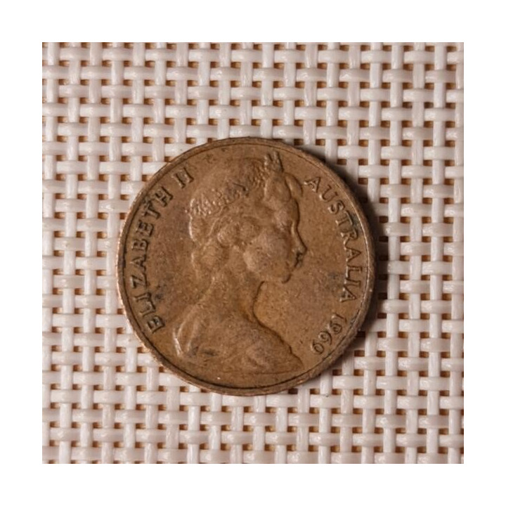 Australia 1 Cent 1969 KM-62 VF