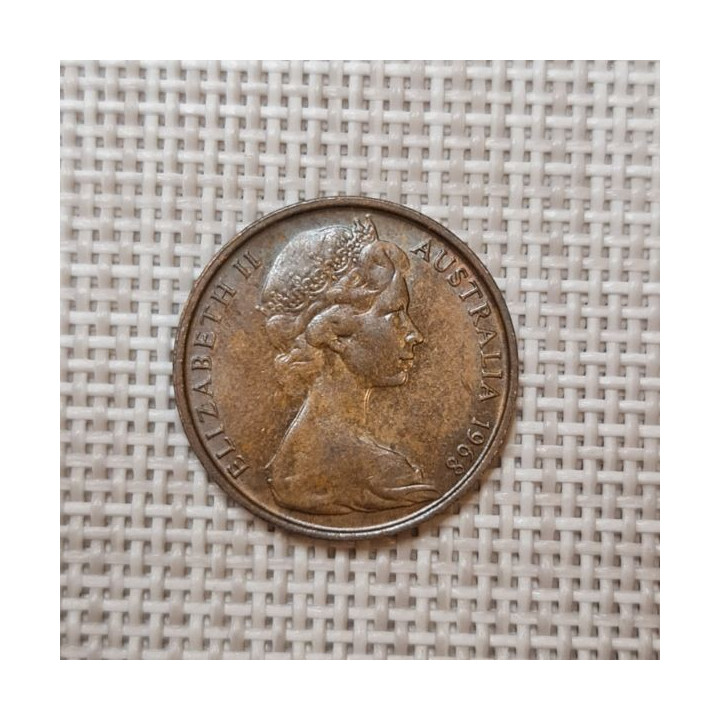 Australia 2 Cents 1968 KM-63 VF