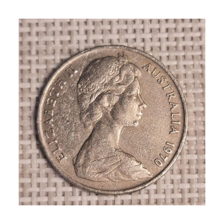 Australia 10 Cents 1970 KM-65 VF
