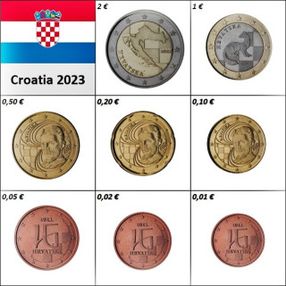 Croatia Euro Set (3,88€) 2023 UNC
