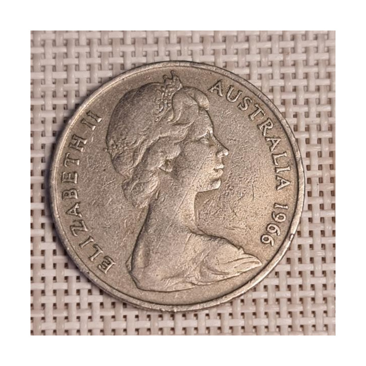 Australia 20 Cents 1966 KM-66 VF