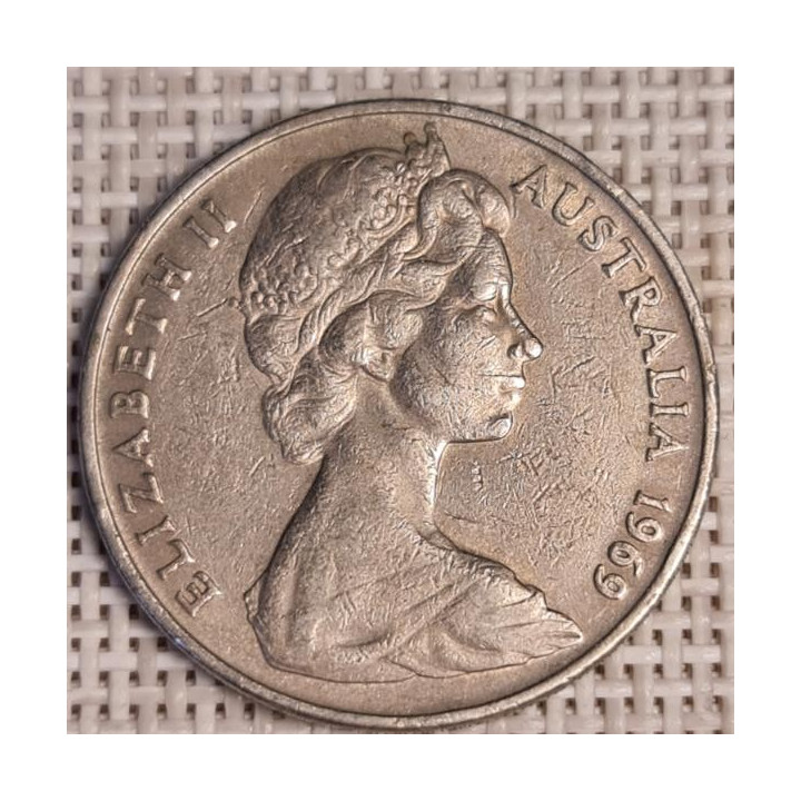 Australia 20 Cents 1969 KM-66 VF