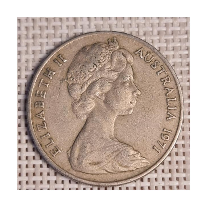 Australia 20 Cents 1971 KM-66 VF