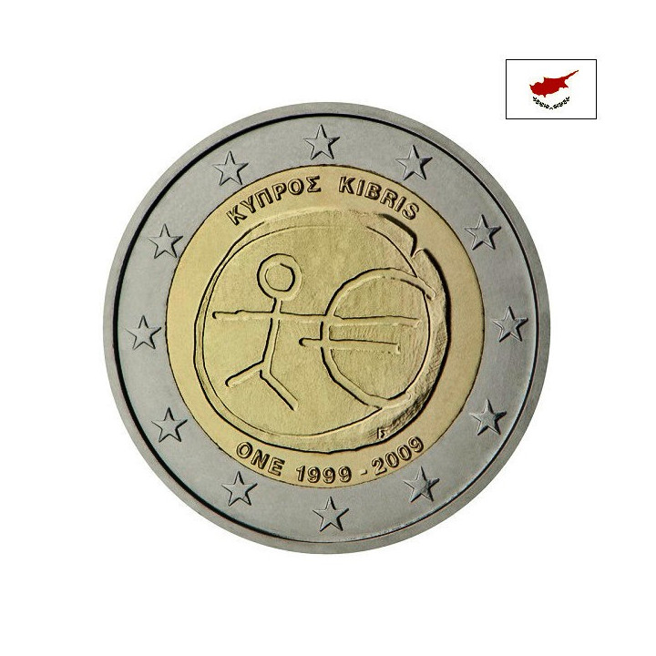 Cyprus 2 Euro 2009 "EMU" UNC