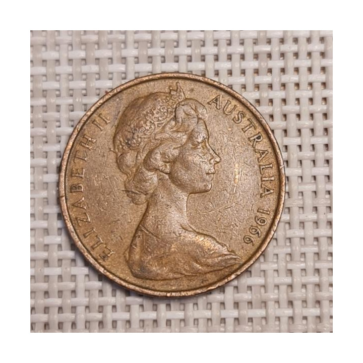 Australia 2 Cents 1966 KM-63 VF