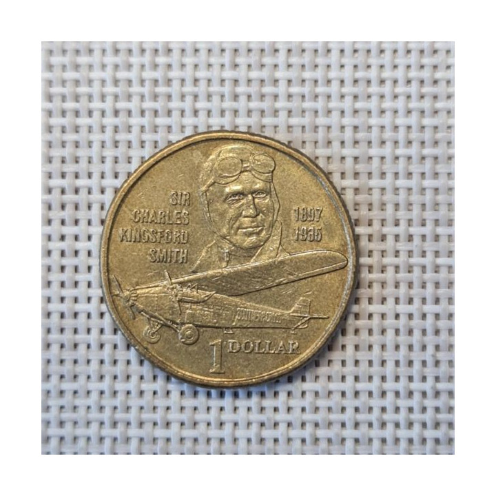 Australia 1 Dollar 1997 "Charles Kingsford Smith" KM-327 VF