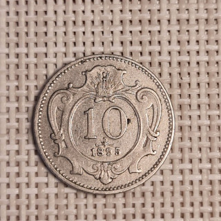 Austria 10 Hellers 1895 KM-2802 VF