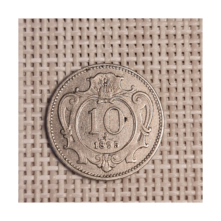 Austria 10 Hellers 1895 KM-2802 VF