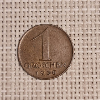 Austria 1 Groschen 1936 KM-2836 VF