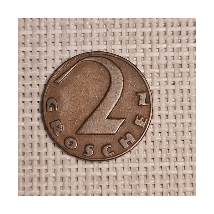 Austria 2 Groschen 1925 KM-2837 VF