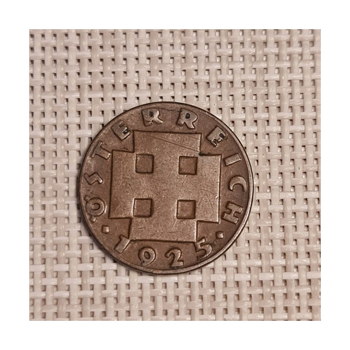 Austria 2 Groschen 1925 KM-2837 VF
