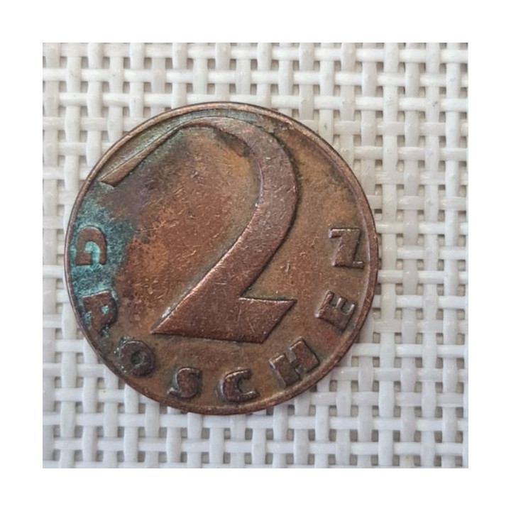 Austria 2 Groschen 1926 KM-2837 VF