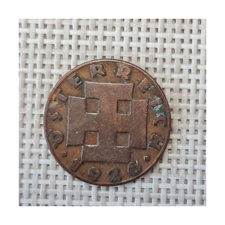 Austria 2 Groschen 1926 KM-2837 VF
