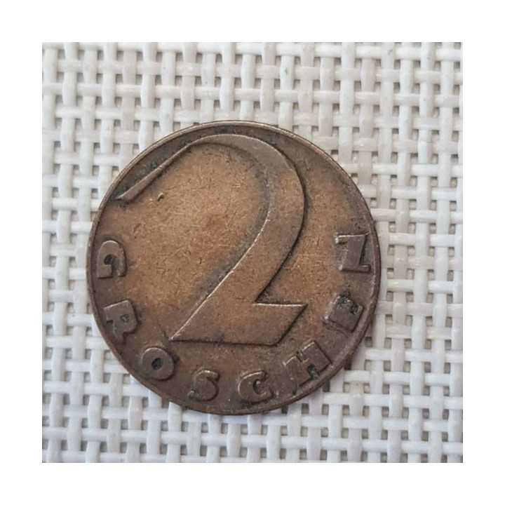 Austria 2 Groschen 1927 KM-2837 VF