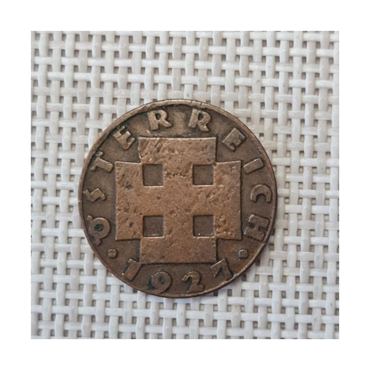 Austria 2 Groschen 1927 KM-2837 VF