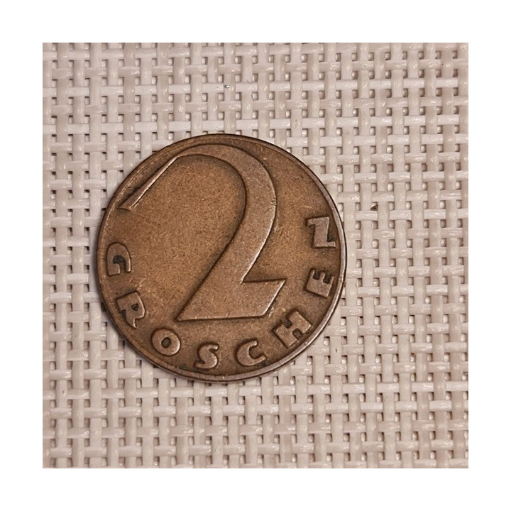 Austria 2 Groschen 1928 KM-2837 VF