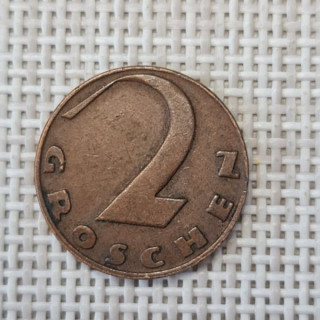 Austria 2 Groschen 1936 KM-2837 VF
