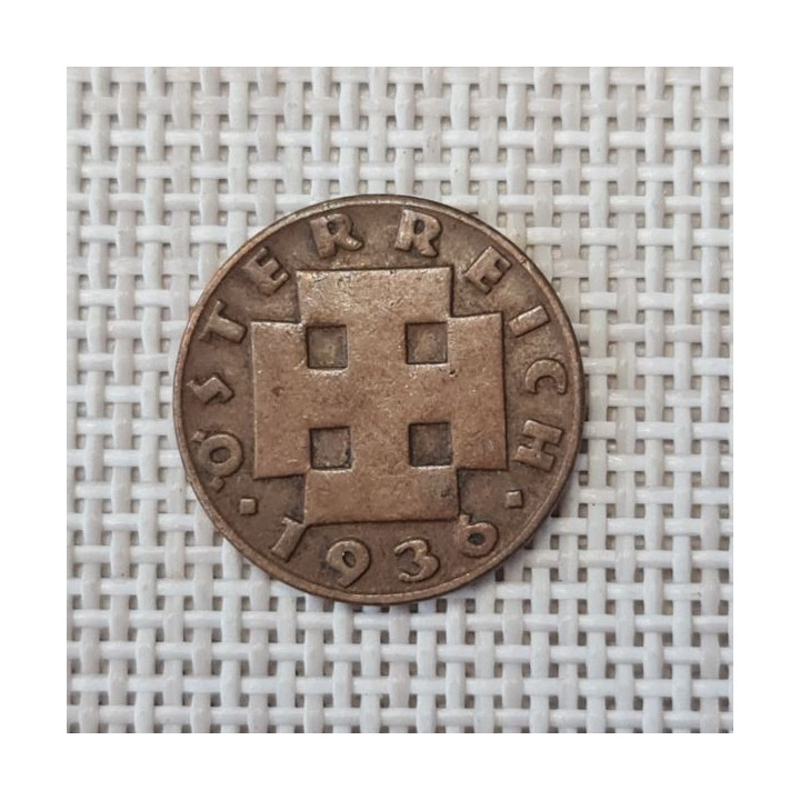 Austria 2 Groschen 1936 KM-2837 VF