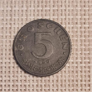 Austria 5 Groschen 1953 KM-2875 VF