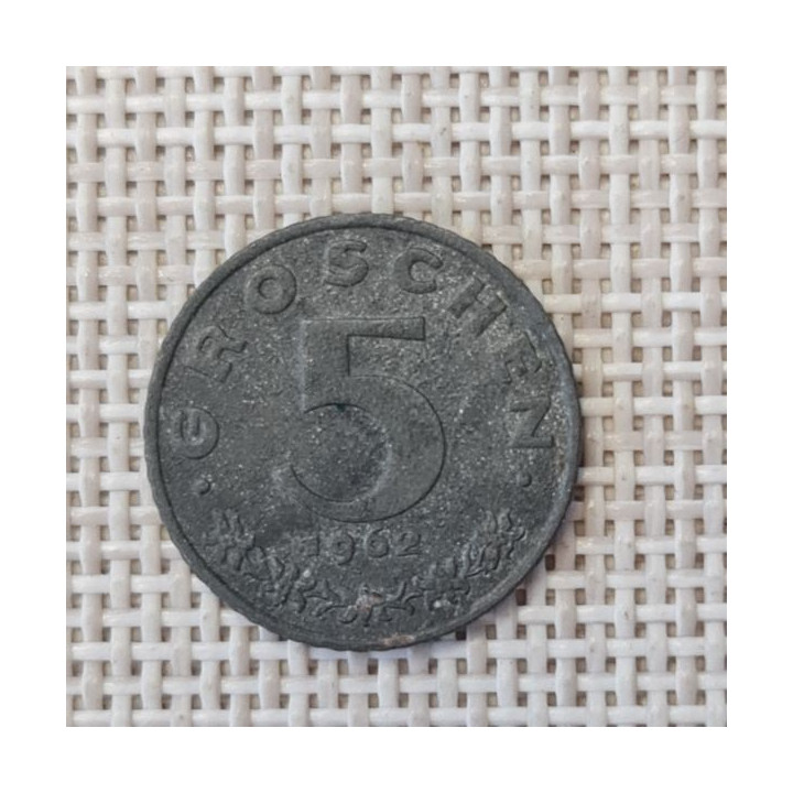 Austria 5 Groschen 1962 KM-2875 VF