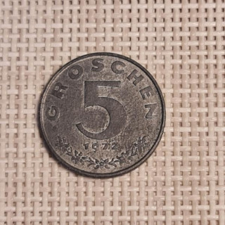 Austria 5 Groschen 1972 KM-2875 VF