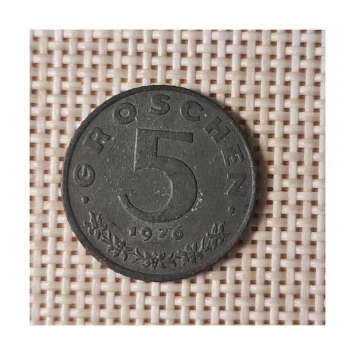 Austria 5 Groschen 1976 KM-2875 VF