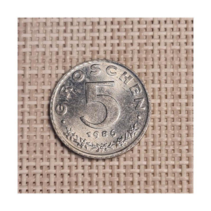 Austria 5 Groschen 1986 KM-2875 XF