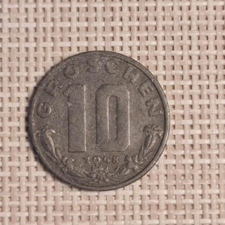 Austria 10 Groschen 1948 KM-2874 VF