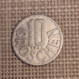 Austria 10 Groschen 1952 KM-2878 VF
