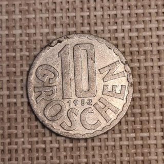 Austria 10 Groschen 1953 KM-2878 VF