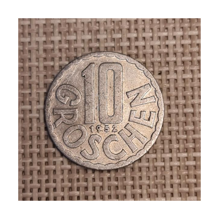 Austria 10 Groschen 1957 KM-2878 VF