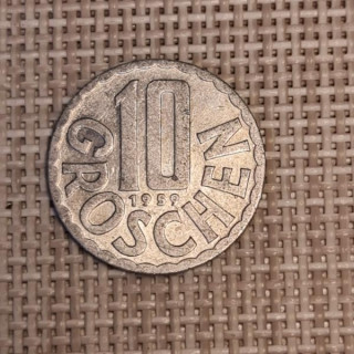 Austria 10 Groschen 1959 KM-2878 VF
