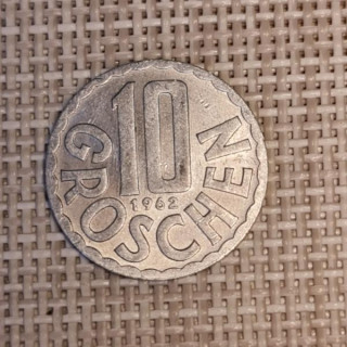Austria 10 Groschen 1962 KM-2878 VF