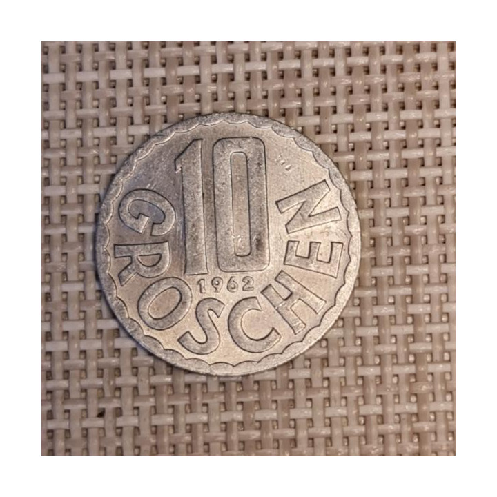 Austria 10 Groschen 1962 KM-2878 VF
