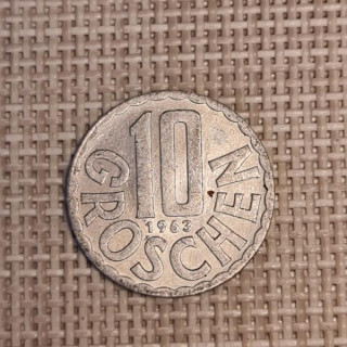 Austria 10 Groschen 1963 KM-2878 VF