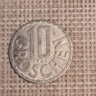 Austria 10 Groschen 1966 KM-2878 VF